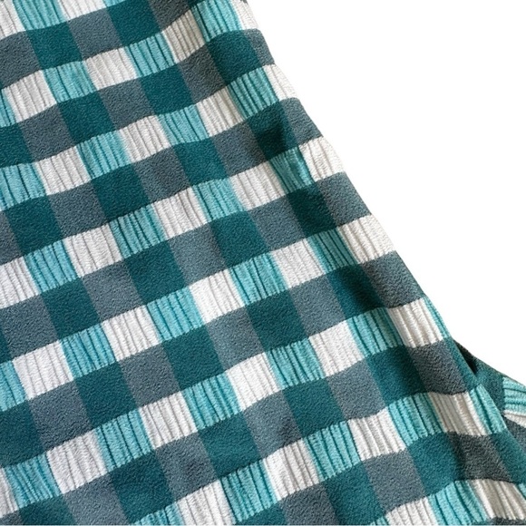 Jessica Simpson Teal Gingham Plaid One Piece Swimsuit Size XL NWT Vacation - Picture 2 of 8